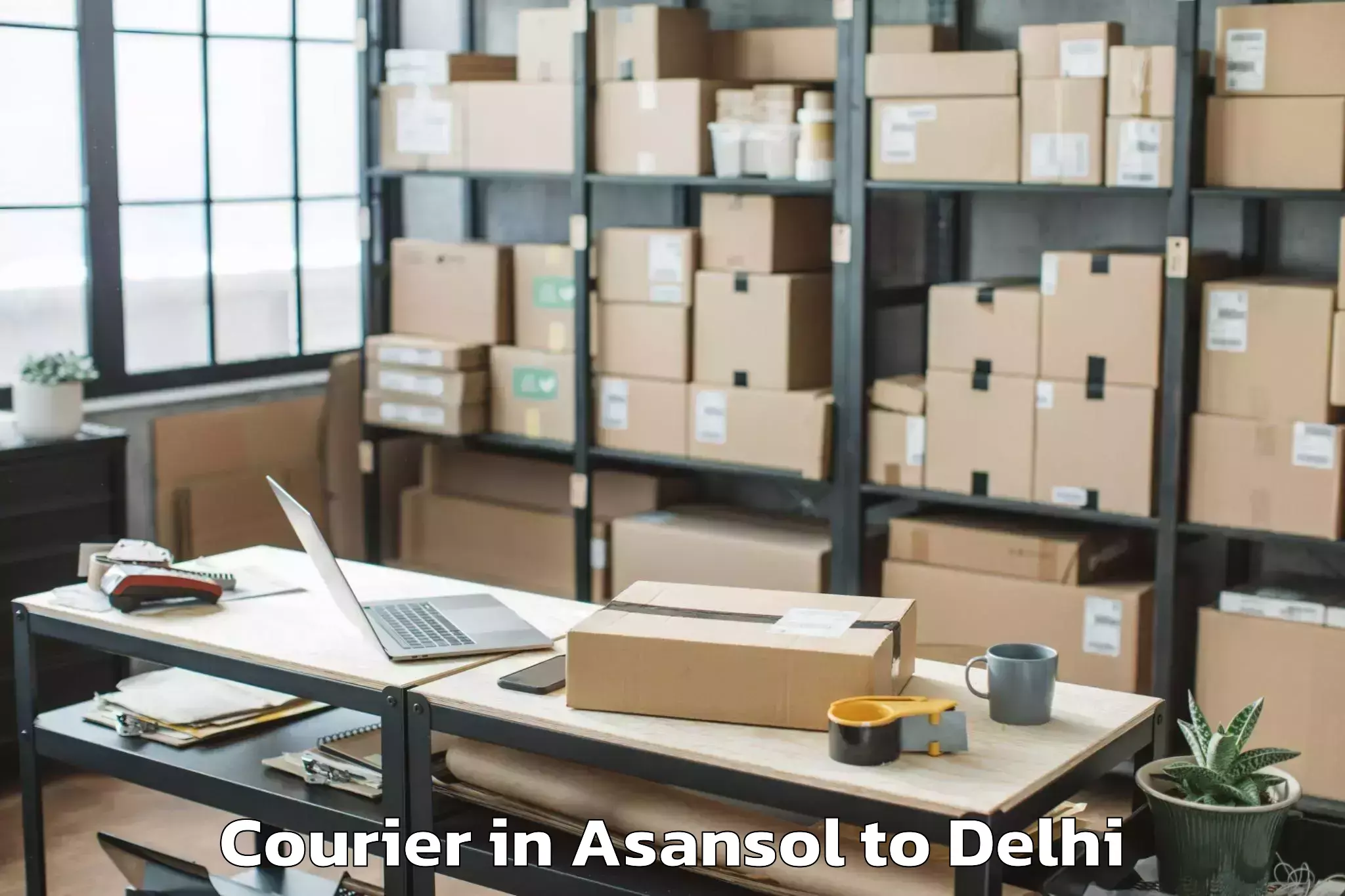 Leading Asansol to Parsvnath Mall Azadpur Courier Provider